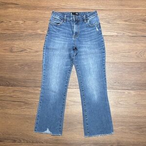 Kut from the Kloth Distressed Ankle Jeans Women’s Size 2 Raw Hem Stretch Denim